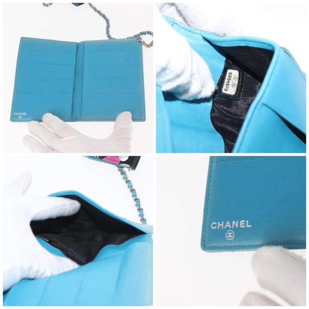 CHANEL Chain Compact Wallet Satin Black CC Auth 143013 - Picture 15 of 16